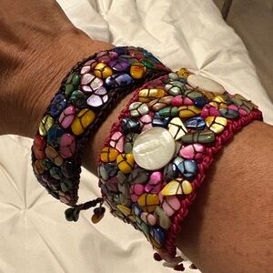 Colorful handmade Mosaic Beaded Bracelets from Spain